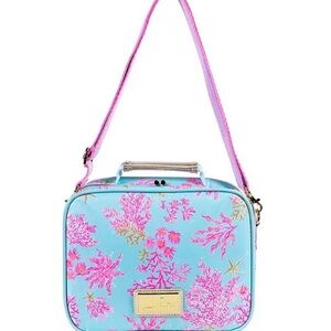 NWT Lilly Pulitzer Turquoise and Pink Insulated lunch bag